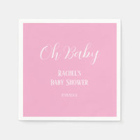 Pink Oh Baby Script Schattige Modern Girl Baby sho