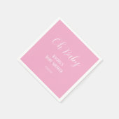 Pink Oh Baby Script Schattige Modern Girl Baby sho Servet (Hoek)