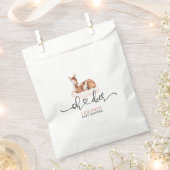 Pink Oh Deer Waterverf Baby shower Bedankzakje (Geknipt)