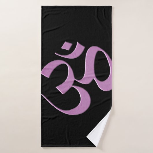 Pink Om  Badhanddoek (Badhanddoek)