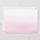 Pink Ombre Baby shower Uitnodiging (Achterkant)
