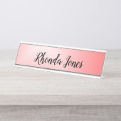 Pink Ombre Beauty Bureau Naambordje (Voorkant)