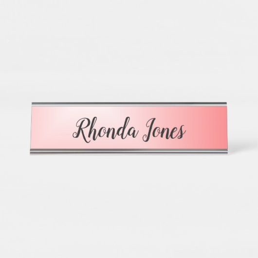 Pink Ombre Beauty Bureau Naambordje (Voorkant)