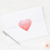 Pink Ombre Bedankt Hart Sticker (Envelop)
