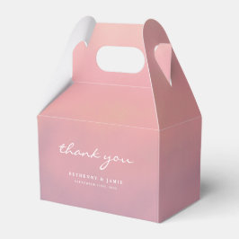 Pink Ombre Boho minimalist Wedding Favor Box Bedankdoosjes
