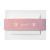 Pink Ombre Boho Minimalist Wedding Uitnodigingen Wikkel (Voorkant Voorbeeld)