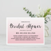 Pink Ombre | Bridal Shower-uitnodiging Kaart (Staand voorkant)