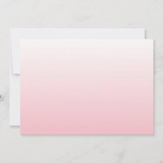 Pink Ombre | Bridal Shower-uitnodiging Kaart (Achterkant)