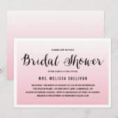 Pink Ombre | Bridal Shower-uitnodiging Kaart (Voorkant / Achterkant)