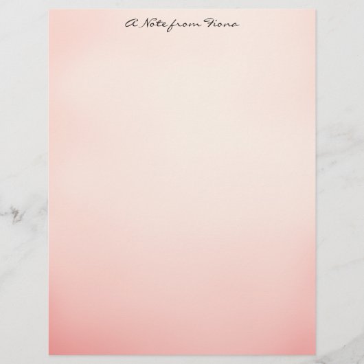 Pink Ombre Briefhoofd (Voorkant)