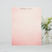 Pink Ombre Briefhoofd (Staand voorkant)