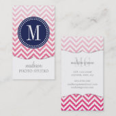 Pink Ombré Chevron Aztec Tribal op persoonlijke ti Visitekaartje (Voorkant / Achterkant)