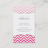 Pink Ombré Chevron Aztec Tribal op persoonlijke ti Visitekaartje (Achterkant)