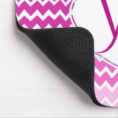 Pink Ombre Chevron Persoonlijke Muismat (Hoek)