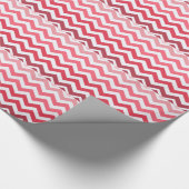 Pink Ombre Chevron Stripes Cadeaupapier (Hoek)