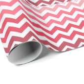 Pink Ombre Chevron Stripes Cadeaupapier (Rol Hoek)