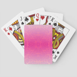 Pink Ombre Damask Pokerkaarten