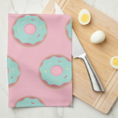 Pink Ombre Donuts Blauwgroen Donut Sprinkles Baker Theedoek (Quarter Fold)