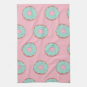 Pink Ombre Donuts Blauwgroen Donut Sprinkles Baker Theedoek (Verticaal)