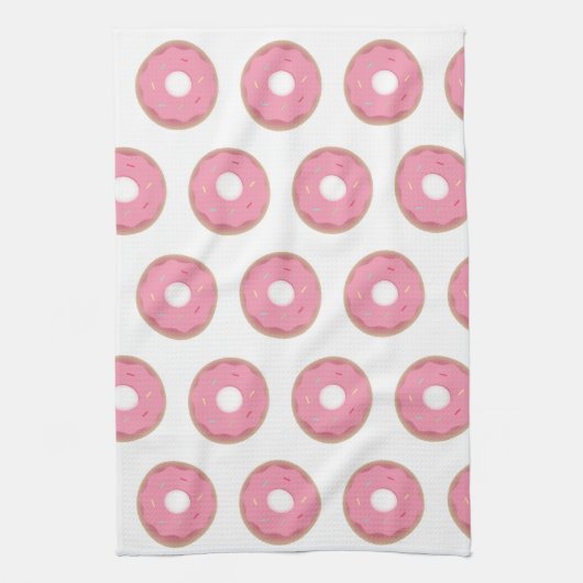 Pink Ombre Donuts Donut Sprinkles Bakery Theedoek (Verticaal)