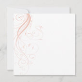 Pink Ombre Flourish Wedding Invitation Kaart (Achterkant)