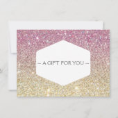 PINK OMBRE GLITTER Cadeaubon (Voorkant)