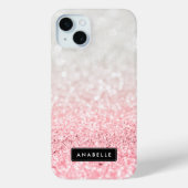 Pink Ombre Glitter en Bokeh Pattern Case-Mate iPhone Case (Achterkant)