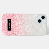 Pink Ombre Glitter en Bokeh Pattern Case-Mate iPhone Case (Achterkant (horizontaal))