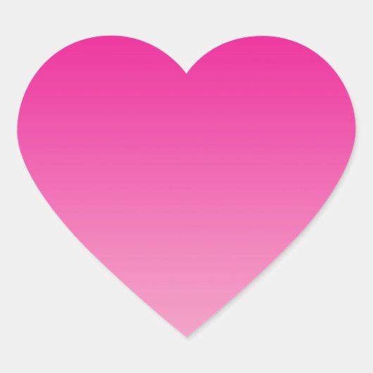 Pink Ombre Hart Sticker (Voorkant)