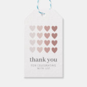 Pink Ombre Hearts Cadeaulabel (Voorkant)