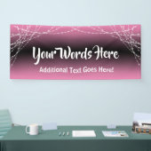 Pink Ombre Light Strings Voeg je eigen tekst toe Spandoek (Beurs)