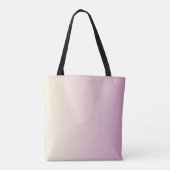 Pink Ombre Marble Roos Gold Monogram Tote Bag (Achterkant)