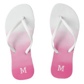 Pink Ombre Monogram flipflops Teenslippers (Voetbed)
