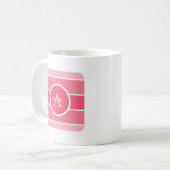 Pink Ombre Monogram Koffiemok (Voorkant links)