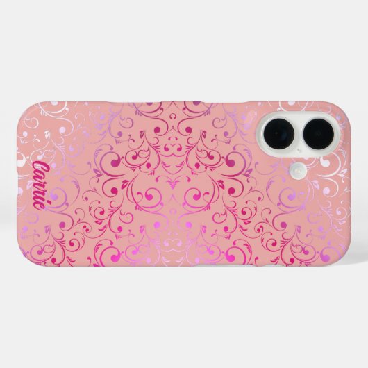 Pink Ombre Pattern Case-Mate iPhone Case (Achterkant (horizontaal))