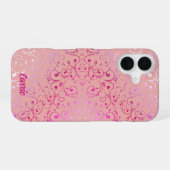 Pink Ombre Pattern iPhone 16 Hoesje (Achterkant horizontaal)