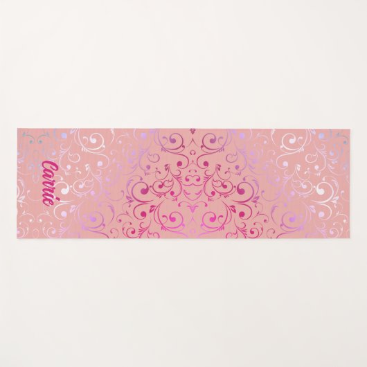 Pink Ombre Pattern Yoga Mat (Voorkant (horizontaal))