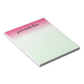 Pink Ombre Personalized Notitieblok (Schuin)