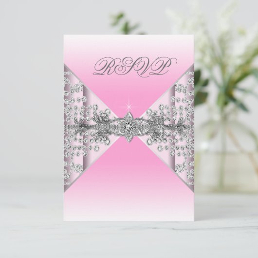 Pink Ombre RSVP (Staand voorkant)