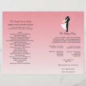 Pink Ombre Silhouette Formal Wedding Programme (Achterkant)