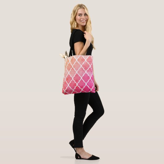 Pink Ombre Sunrise Tote Bag (Op model)