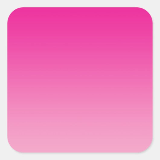 Pink Ombre Vierkante Sticker (Voorkant)