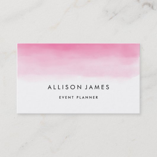 Pink Ombre Visitekaartje (Voorkant)