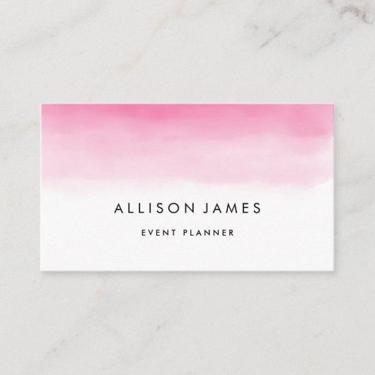 Pink Ombre Visitekaartje (Voorkant)