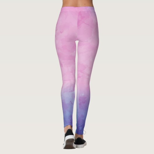 Pink Ombre Waterverf Leggings (Achterkant)