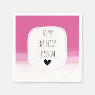 Pink Ombre Waterverf Servetten