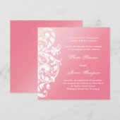 Pink Ombre Wedding Uitnodiging (Voorkant / Achterkant)