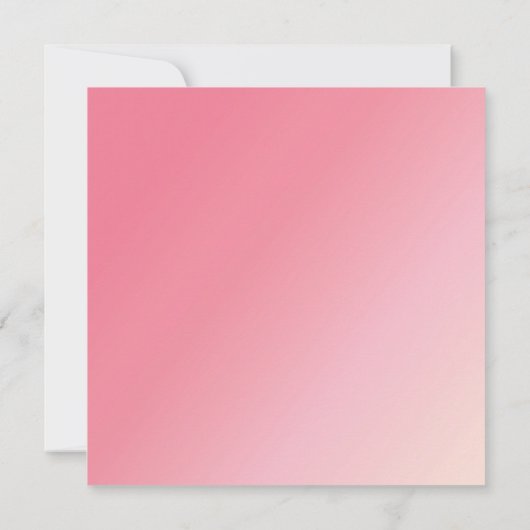Pink Ombre Wedding Uitnodiging (Achterkant)