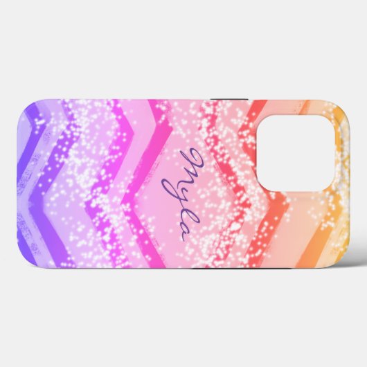 Pink Ombre Zig Zag Case-Mate iPhone Case (Achterkant (horizontaal))