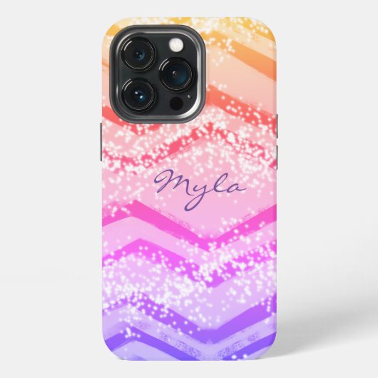 Pink Ombre Zig Zag iPhone Hoesje (Achterkant)